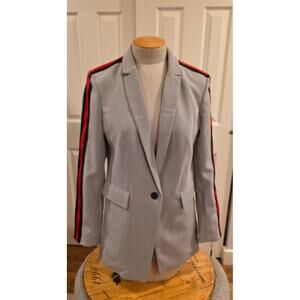 Runway New York Striped Tape Long Blazer Size S New Sample